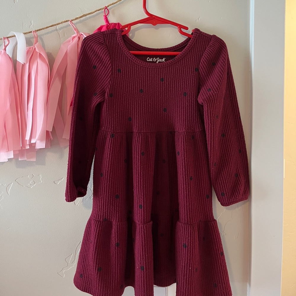 Cat & Jack Purple Casual Long Sleeve Sweater Dress